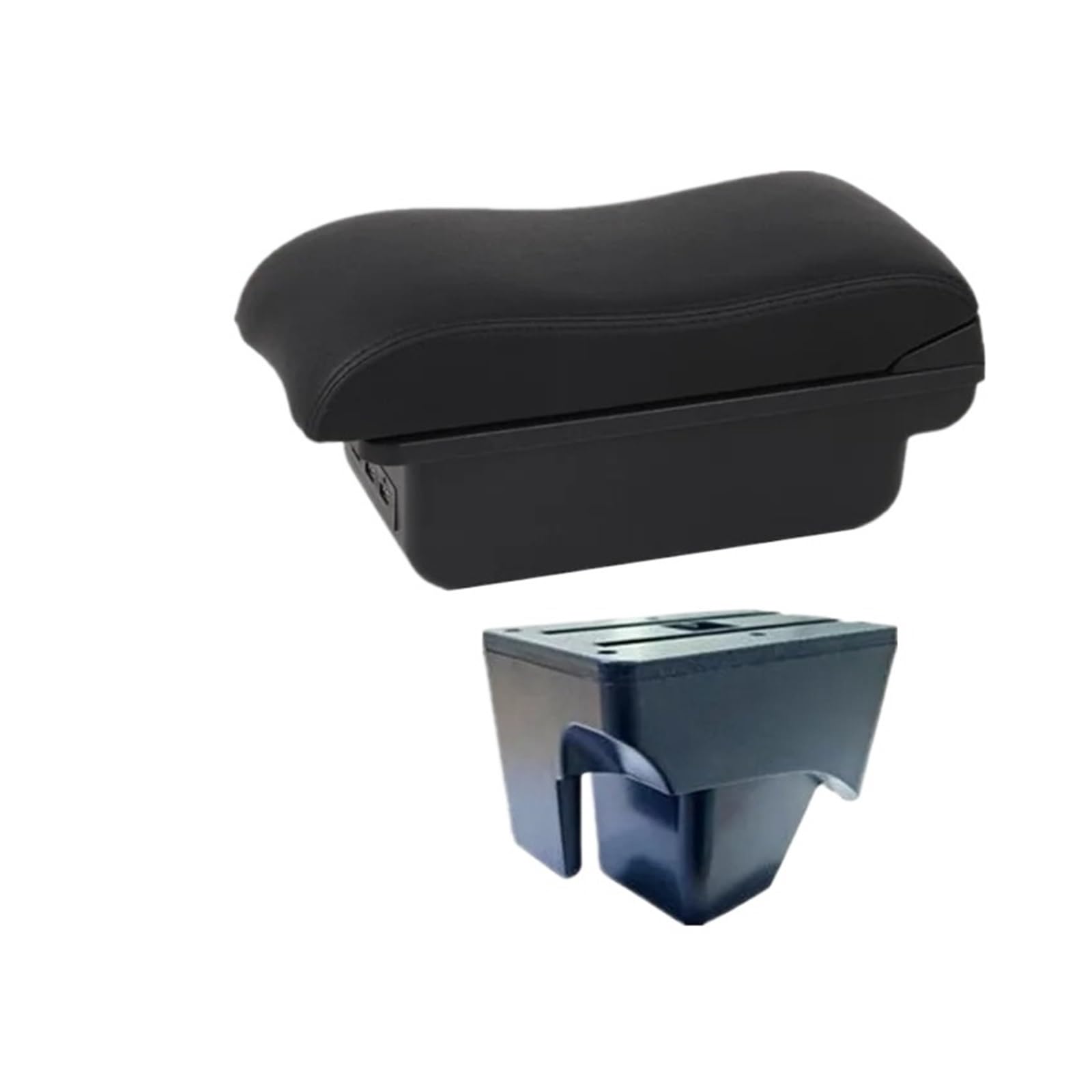 Ggwqoops Car Armrests For VW For TERA 2025 Armrest Box Car Storage With USB Accessories Armrest Box(B2 black line 3USB)
