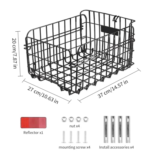 Panier arrière pliant du vélo anti-encombrement en métal robuste - 6