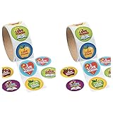 200 I Love Reading Stickers (2 Rolls of 100) Education Teacher Motivational Rewards Classroom -...