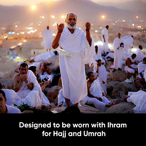 Zenia Adjustable Ihram Belt with Squeeze Belt Release System, Front Pockets and Zippered Compartments - Perfect for Hajj and Umrah4