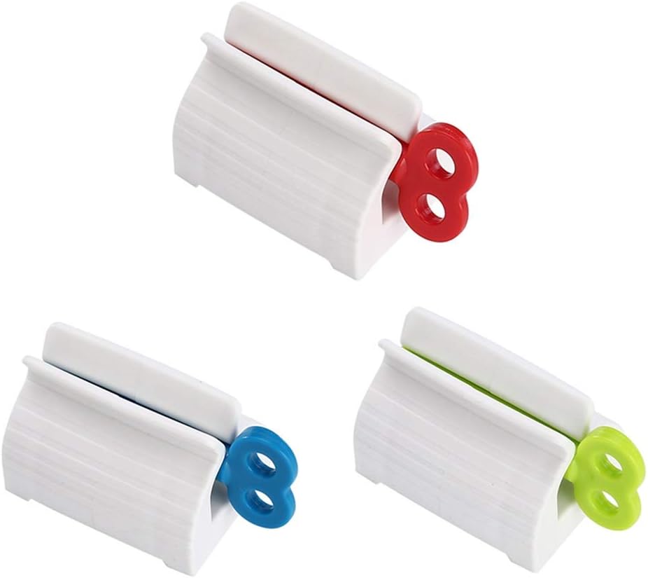 3 Pieces Toothpaste Squeezer ，Rolling Tube Toothpaste Squeezer Toothpaste Seat Holder Stand Rotate Toothpaste Dispenser