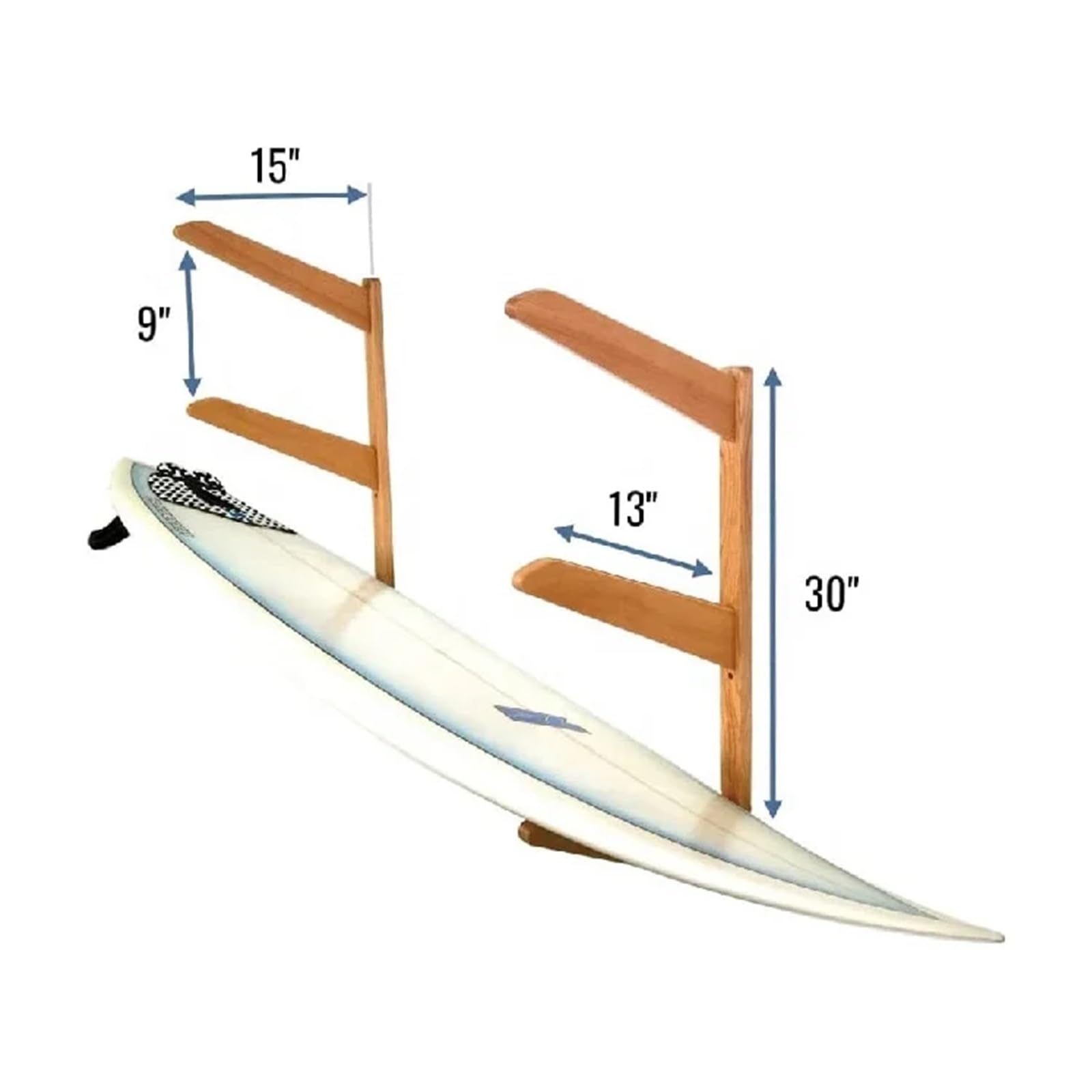 Soporte for exhibir Tablas de Surf en la Pared con Capacidad for 3 Tablas de Surf. para Tablas de Surf