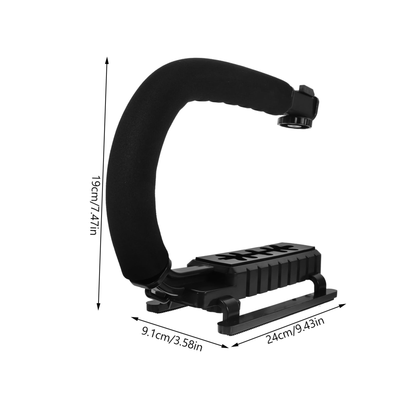 Stabilizzatore Camera Portatile U a Mano per Dslr Nero
