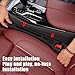 MTABCTY Car Seat Gap Filler Organizer 2 PCS Black Universal Seat Gap Plug Blocker Anti-Drop Console Catcher Phone Keys Storage for Car Truck SUV Auto Accessories Style1