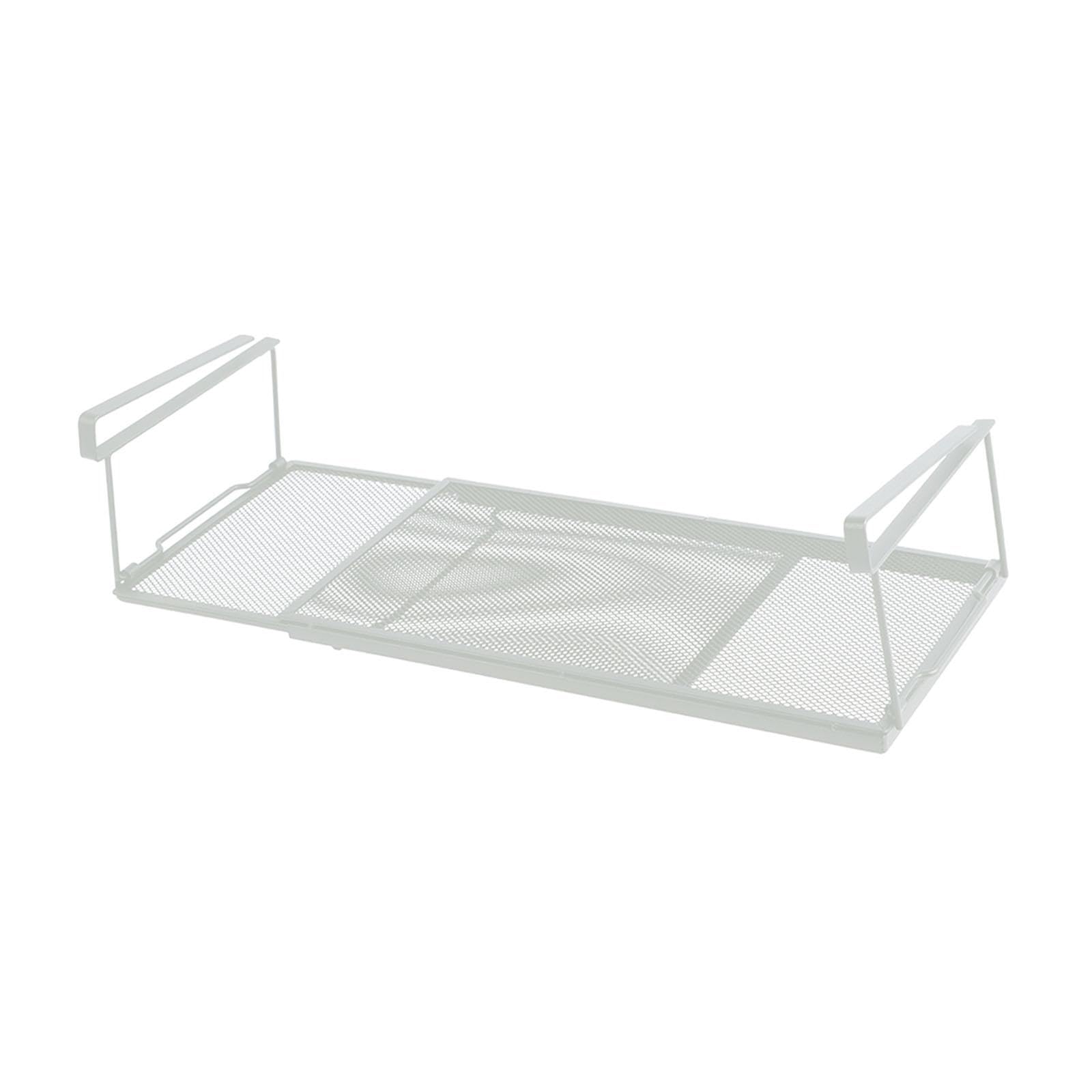 Tyuhduyur White Under Shelf Storage Organizer Adjustable Kitchen Holder,