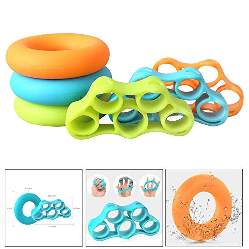 6 PCS Hand Grip Strengthener Extensor Exercitador de Dedo Treinador de Pulso Antebraço