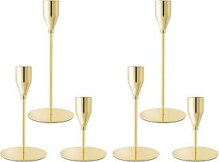 Gold Taper Candle Holders for Wedding Table Centerpiece,Tall Taper Candl...