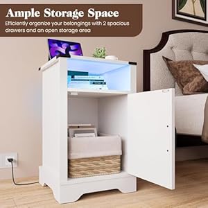 Royalcraftfarmhousenightstandsetof2whitenightstandwithledlightsandchargingstationbedsidetablesetof2withstorageanddoorwoodnightstandforbedroomhomeofficewhite Urban Country Home Decor Royalcraft farmhouse nightstand set of 2 white night stand with led lights and charging station bedside table set of 2 with storage and door wood night stand for bedroom home office white urban country home decor