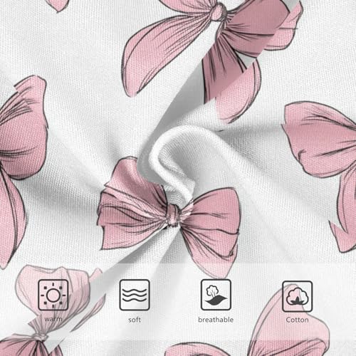 Wusikd Cute Pink Bows Girls' Underwear Cotton Girls Briefs Soft Toddler Underwear 2T3