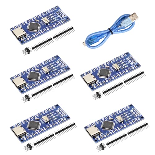 Nano V3 USB-C Board with Cable, AYWHP 5PCS Nano Board MEGA328P, CH340G Chip 5V 16M, Microcontroller Compatible with Arduino Nano V3 (USB C Port)