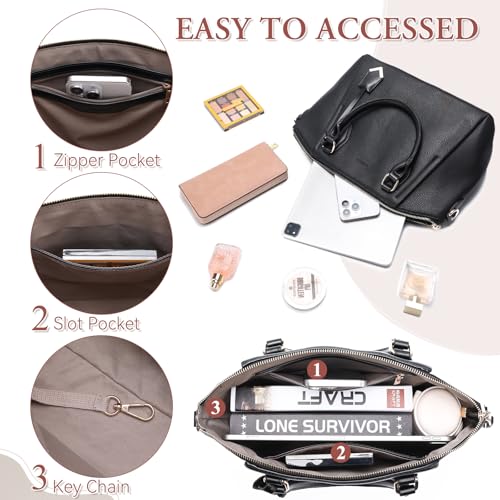 VX VONXURY Hobo Bag for Women, Fashion Tote Handbag Ladies Faux Leather Shoulder Bag with Adjustable Long Strap - Image 4