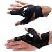 Produktbild Cuitan LED Taschenlampe Handschuh, 2 LED Licht Nacht Outdoor Sport Daumen Zeigefinger-Handschuhe LED Licht Finger Handschuhe für Camping Wandern Nachtangeln Radfahren - EIN Paar