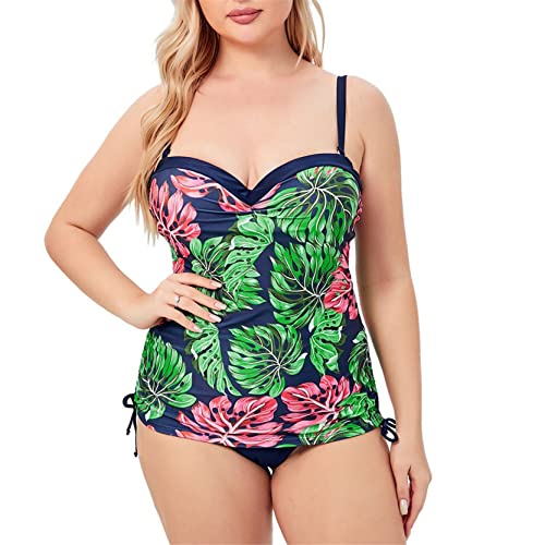 Femme bikini maillot de bain deux pièces tankini push up avec short