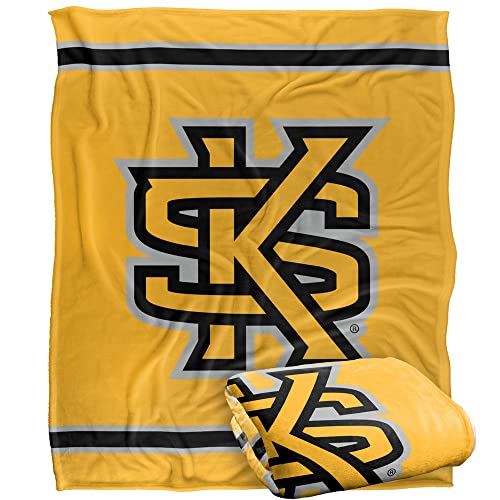 Kennesaw State Owls Blanket, 50"x60", Primary Stripes, Super Soft Throw