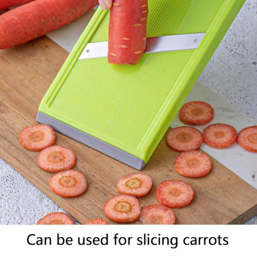 Vegetable Slicer Handheld Mandoline Food Slicer Stainless Steel Portable Vegetable Chip Maker for Kitchen Food Vegetables French Fry Fruits Potato Cheese Cucumber Carrot Quick Slicing Knife - Image 5