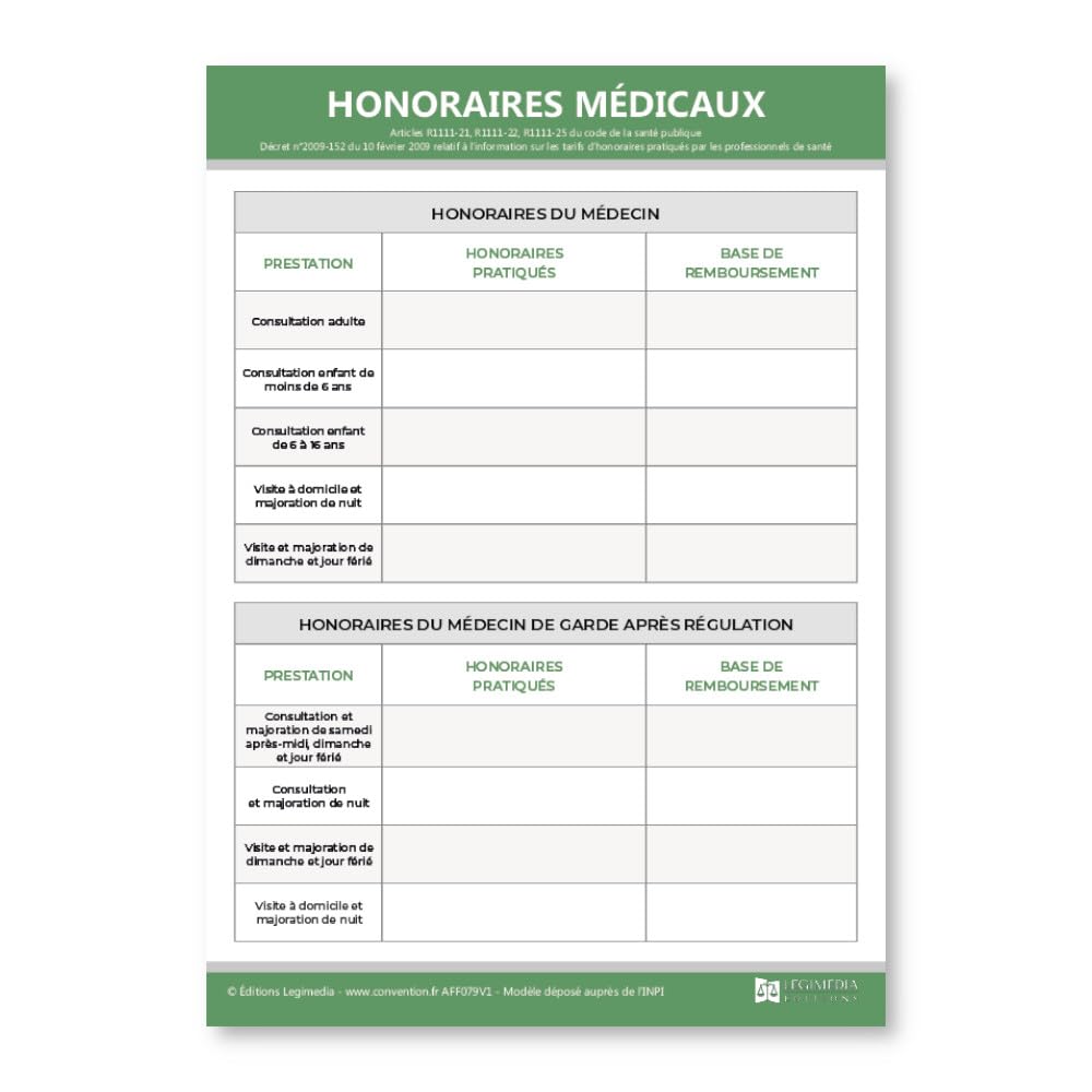 Pack de mise en conformité Cabinet médical - 6 Affichages et 5 Registres obligatoires avec 1 stylo-feutre offert - Édition 2026 - Kit de fixation inclus - Fabriqués en France - LEGIMEDIA ÉDITIONS