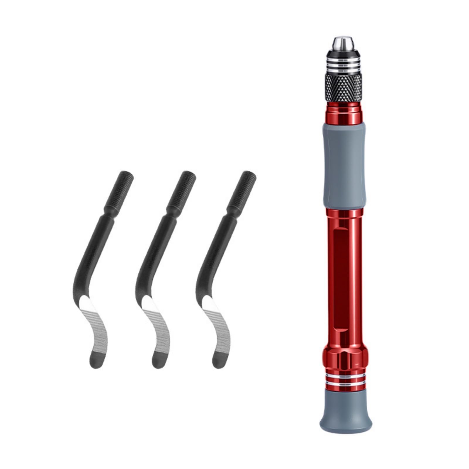 Hdoytxxm Red Alloy Handle Deburring Trimmers With 3Pcs Smoothly Edges Deburr Removal Tool For Metal Wood Burr Removal Tool