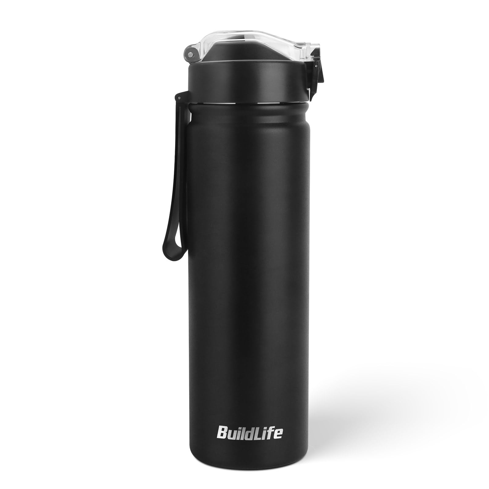 BuildLife 720ML Insulated Water Bottle with Straw,Leak Proof Double Walled Stainless Steel Metal Sports Water Bottles