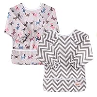 Algopix Similar Product 17 - OHBABYKA Baby Waterproof Sleeve Bib