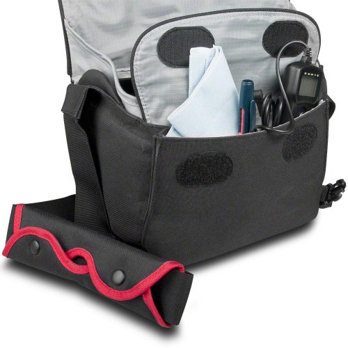 Mantona Cool Bag SLR-Kameratasche (Messenger Bag, Universaltasche) schwarz/rot – Bild 5