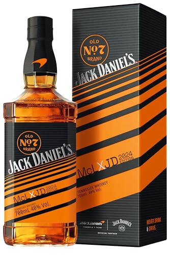 Jack Daniels Old No.7 Tennessee Whiskey - McLaren Limited Edition 2024 - Inklusive Geschenkverpackung - zwei ikonische Marken eine unverwechselbare Flasche -0.7L/40% Vol.