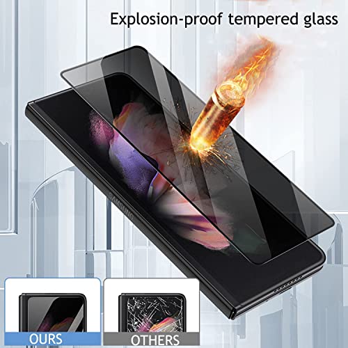 Image of STP FEEL Anti-Spy Privacy Tempered Glass Screen Protector Compatible For Samsung Z Fold 5 Cellphone (Black,Pack Of 1) Edge To Edge Coverage Screen Guard With Easy Installation Kit