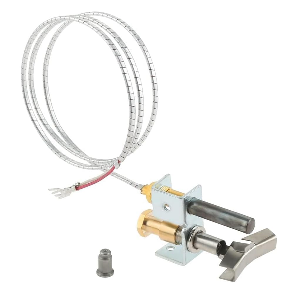 Hndhbfgrt Thermopile and Pilot Burner Assembly Featuring 36" Aluminium Glass Fiber Leads for Gas for Frying Stove for Fireplace