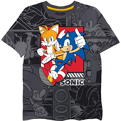 FREEZE Sonic The Hedgehog Boys Short Sleeve T-Shirt - All Over Print Design Sonic Tee