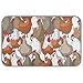 Oyihfvs Birds Brown White Orange Chickens Seamless Texture Pattern Rectangle Ice Silk Dog Pet Pad, Soft Cooling Cat Mat Mattress, Washable Sleeping Pad for Puppy Cat Kennel (Medium) 23 x 38 inch