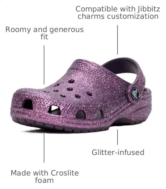 Image of Crocs Kids Classic Glitter Clog