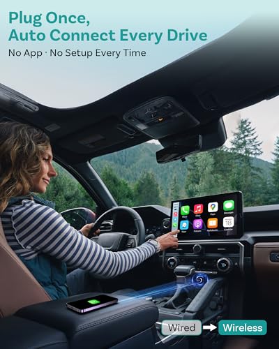 Image of OTTOCAST Mini Tube 2026 Wireless CarPlay & Android Auto Adapter, Plug & Play for iPhone & Android, Seamless Auto-Connect, Stable Performance, Premium Aluminum Design