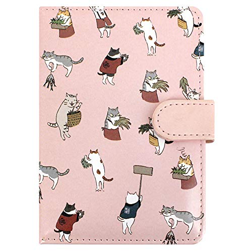 Aisi Student Cute Cartoon Cat Pattern Notebook Leather Cover Journal Diary Notepad #TOP10