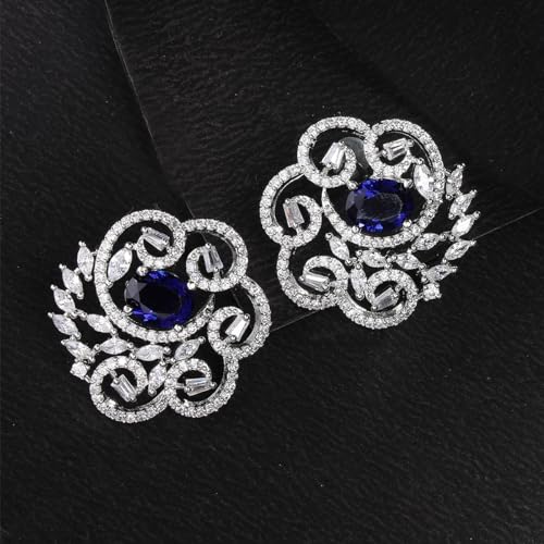Image of Karatcart Women Green American Diamond Stud Earrings