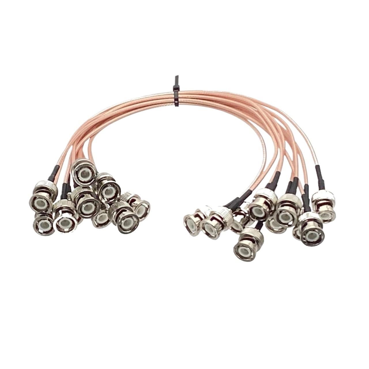 Connettore Coassiale, 10 Pezzi RG316 BNC Maschio A Connettore Coassiale Cavo Patch A Spirale(50cm)