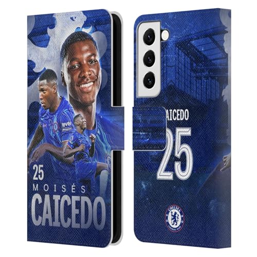 Coque portefeuille cuir Chelsea FC Caicedo pour Samsung Galaxy S22 finition premium