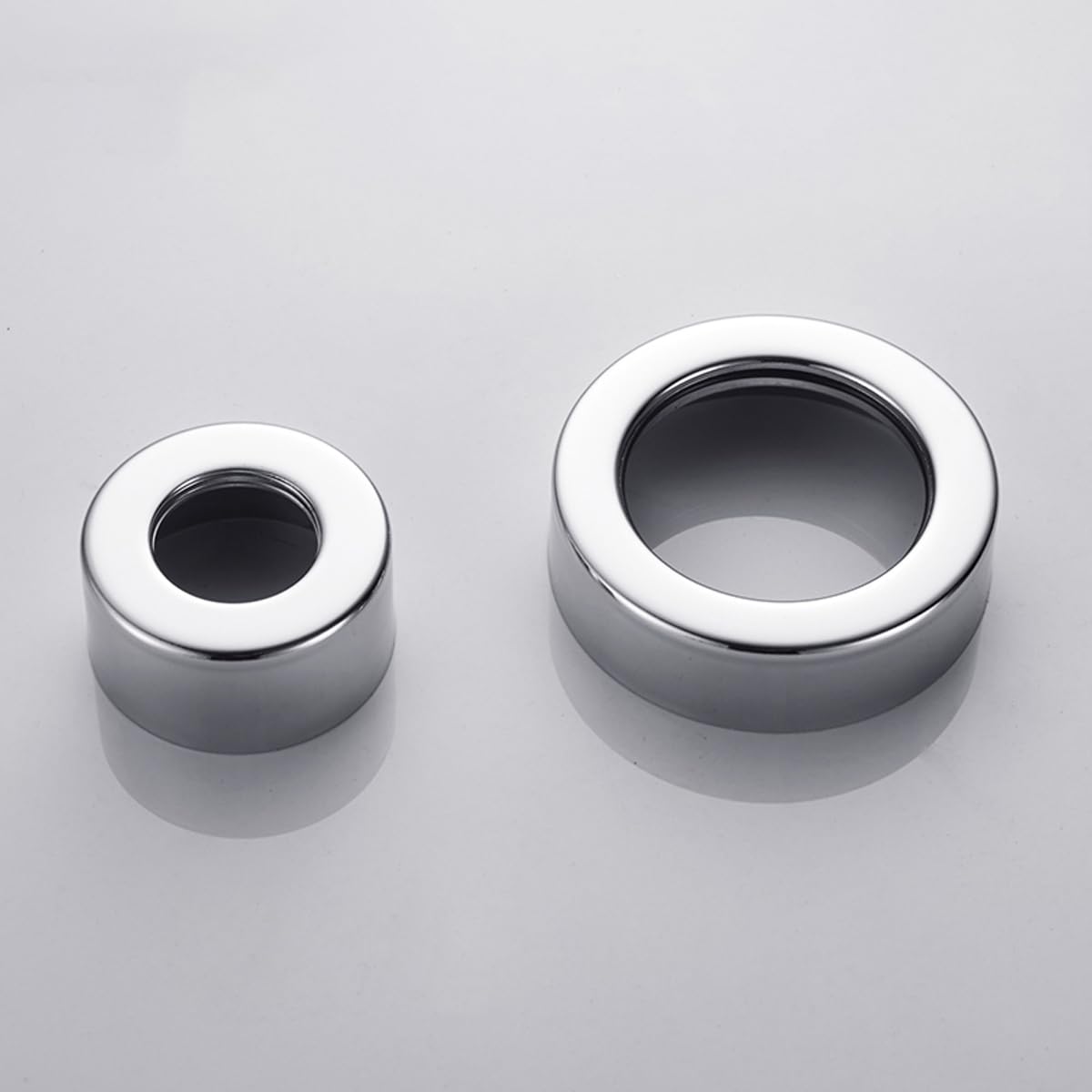 ECYC 2-Pack Stainless Steel Wall Flange – Adjustable Shower Arm Escutcheon Cover For 3/4" Pipe, Black