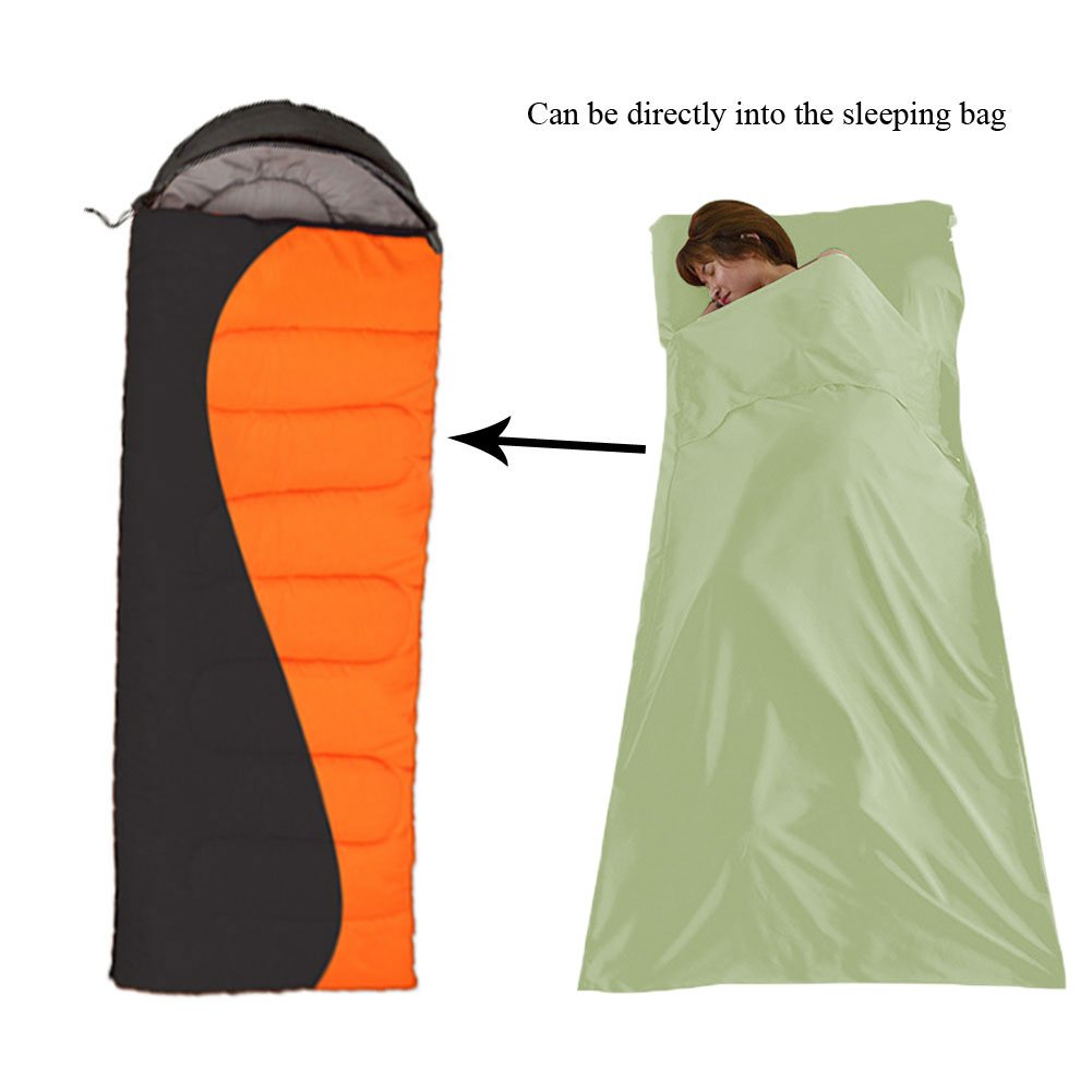 Sacco a pelo da viaggio, campeggio, coperta leggera e compatta per hotel, Uomo, Lyndee, 82.7 X 63 Inch