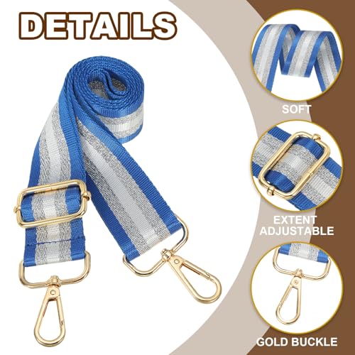 Image of PATIKIL Purse Strap, Wide Shoulder Strap Adjustable Crossbody Bag Straps Universal Replacement Shoulder Bag Belt for Women's Handbags Canvas Guitar Bag Backpack, Dark Blue