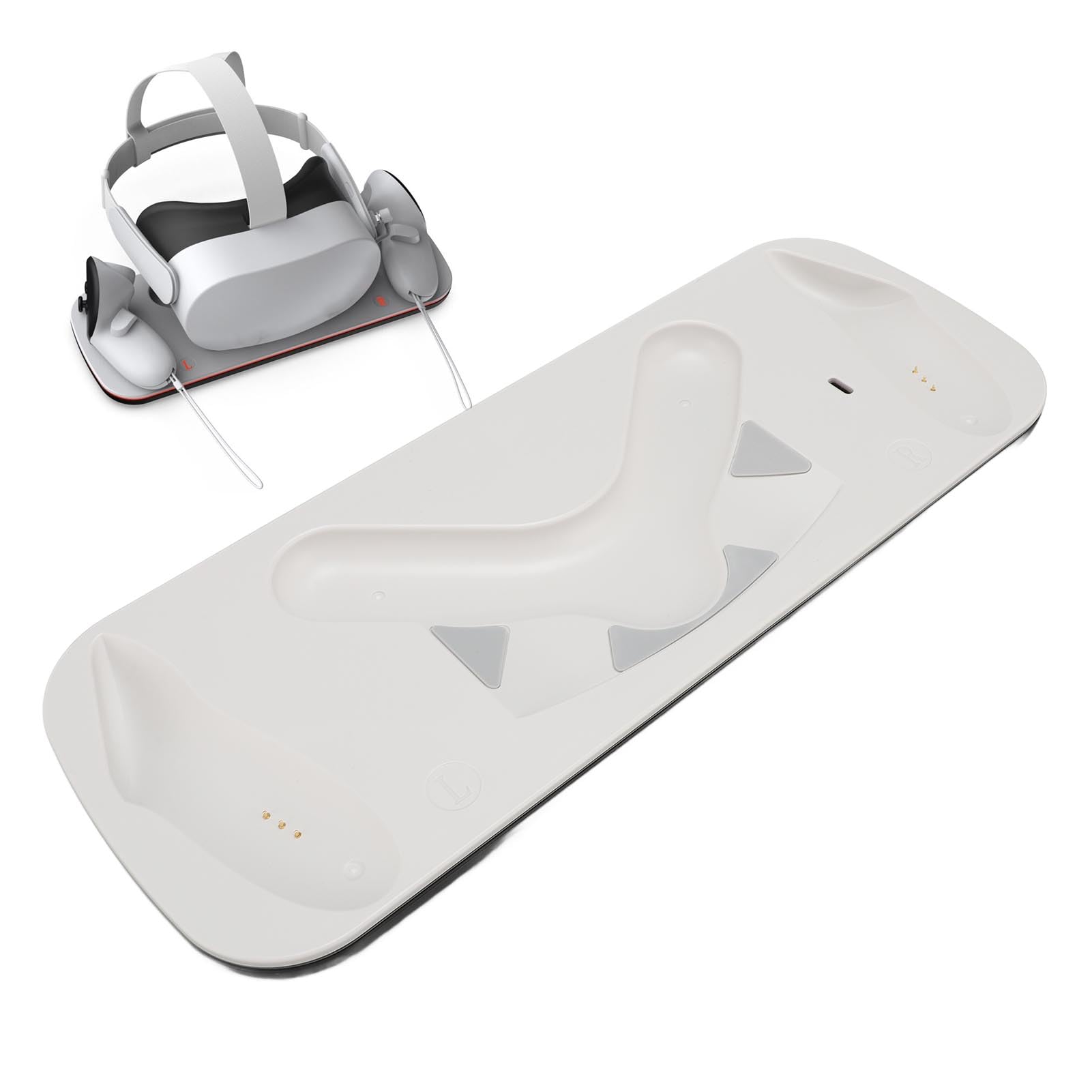Dock di Ricarica per 3S, Stazione di Ricarica VR a Ricarica Rapida da 18 W con Luce LED e Batterie da 1850 MAh, Supporto per Display per Caricabatterie per Controller per Visori VR