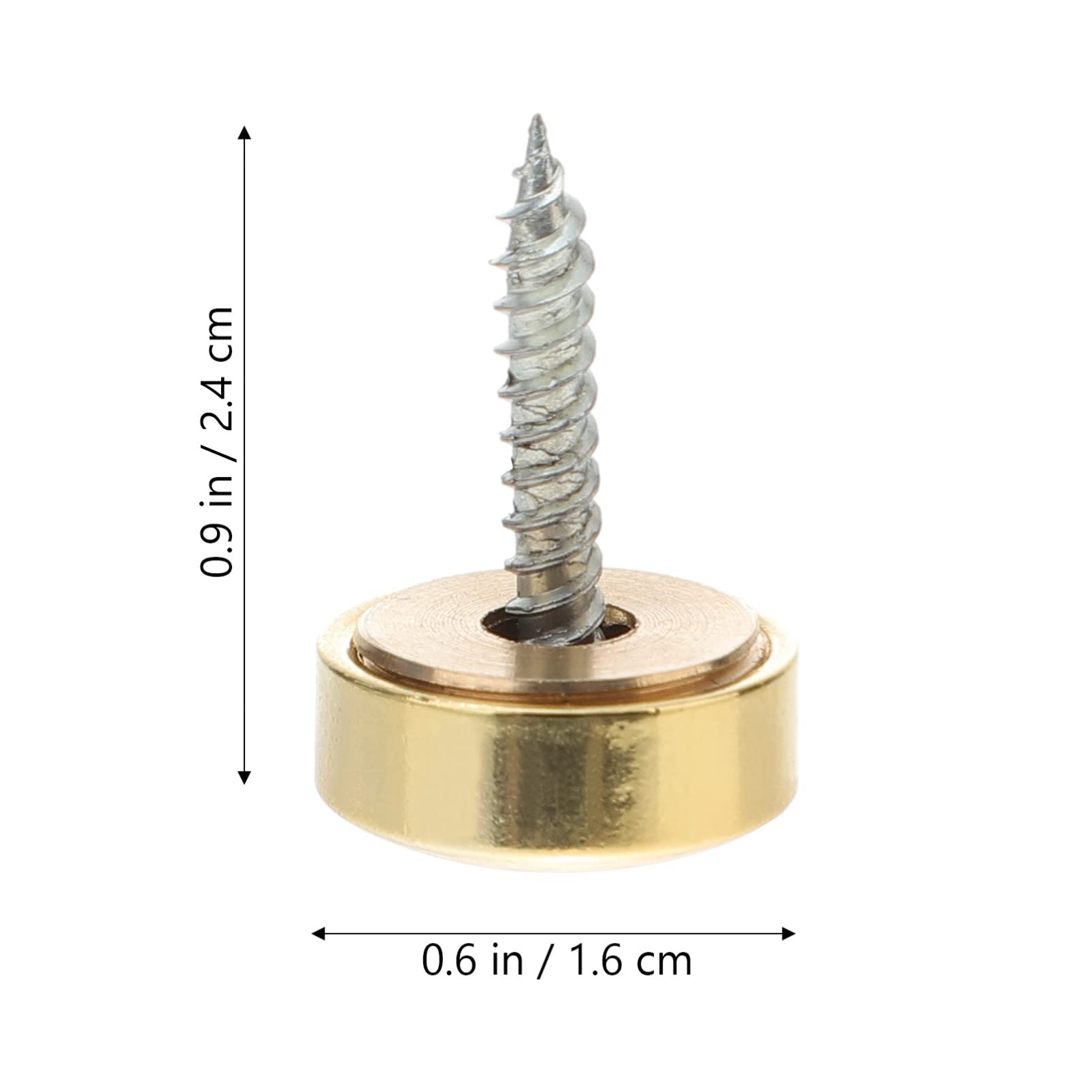VILLCASE 8 Pack Decorative Screw Covers Brass Mirror Screw Nails Rustproof for Advertising Hardware