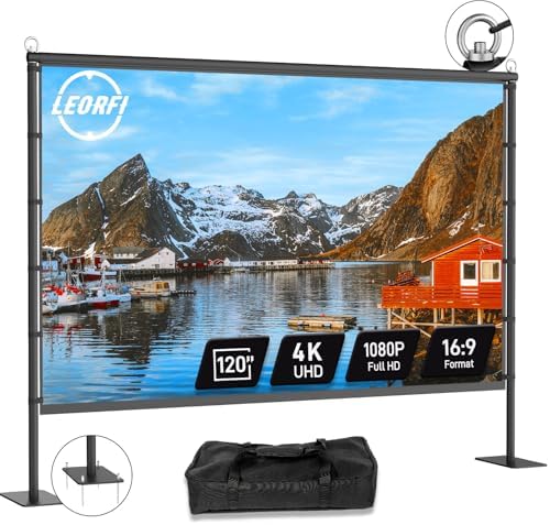 Pantalla de Proyección Exterior con Soporte LEORFI 120 Pulgadas P...