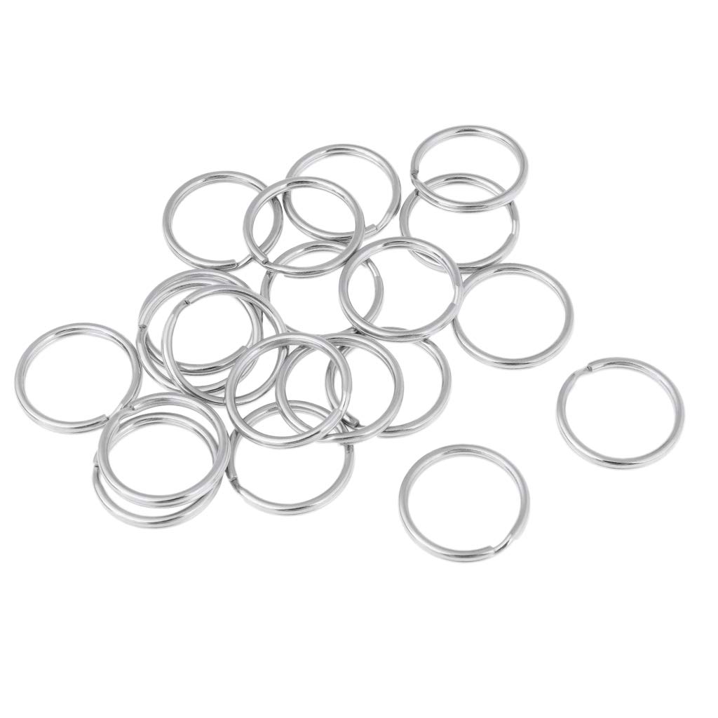10 set di 20 portachiavi a forma di foglia, anelli per portachiavi, artigianato, 1,8 x 28 mm