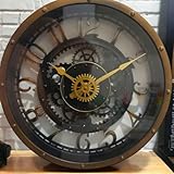 Relógio De Parede Retrô Antigo Engrenagem Vintage Decoração