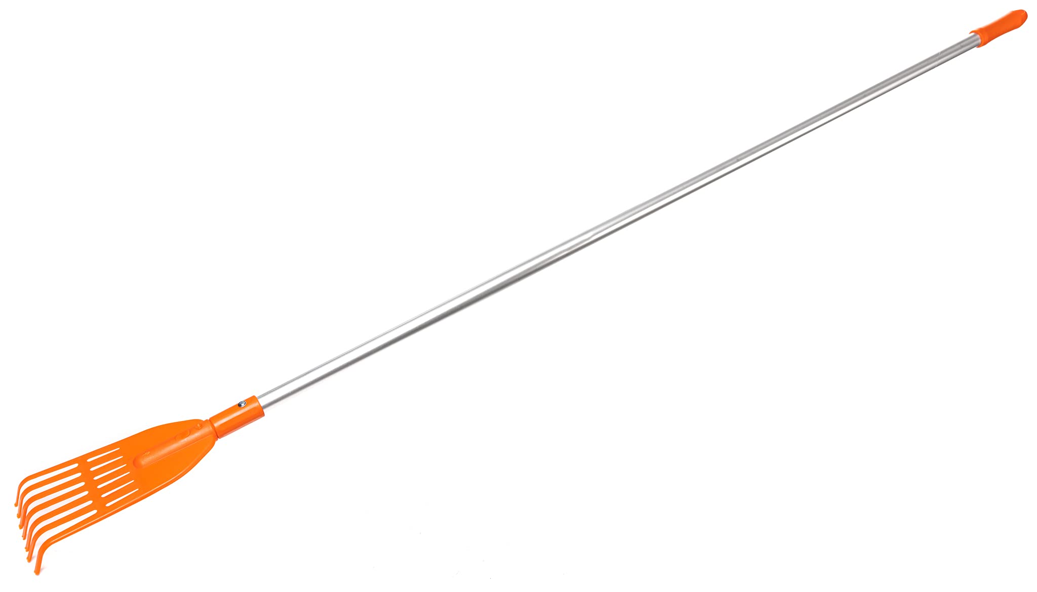KOTARBAU® Set 5 Piezas Rastrillo Jardin - Rastrillo Hojas Jardin - Plástico - 150 cm - Naranja - con Mango de Aluminio - Accesorios Intercambiables - Herramienta Multifunción - Extra-Click