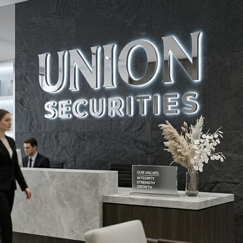 Image of Custom Business Backlit Signage, Personalized LED Metal Channel Letters Business Logo Sign for Wall, Customized 3D Illuminated Backlit Signs for Company Storefront Office Salon Cafe Studio Restaurant