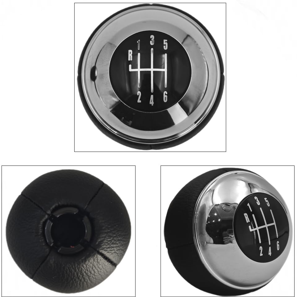 Pommeau De Levier De Vitesse Pour Mini R50 R52 R53 | Noir 6 Vitesses | Cuir PU Et ABS | Facile à Installer - 4