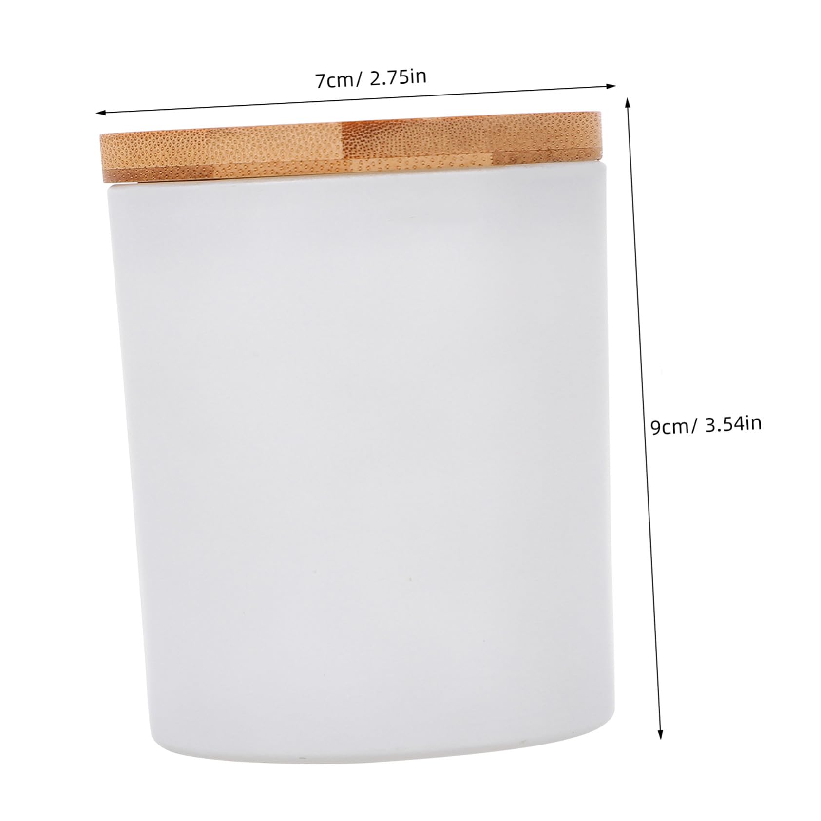 TOPBATHY Selbstgemacht 4 Stück Weiß Kerzenglas aus Glas für Duftkerzen