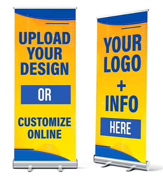Roll Up Banner Stand - 85CM x 200CM | Free Carry Case | Free Design* - Hard Ware + Print - Fast Delivery (Hardware + Print) | CUSTOM ROLL UP BANNER STAND FOR EVENT & OCCASIONS (1)