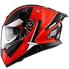 Axor Apex Marvel Deadpool ISI ECE DOT Certified Full Face Dual Visor Helmet for Men and Women Dual EPS Protection with Pinlock Fitted Outer Clear Visor and Inner Smoke Sun Visor Red Black-XXL