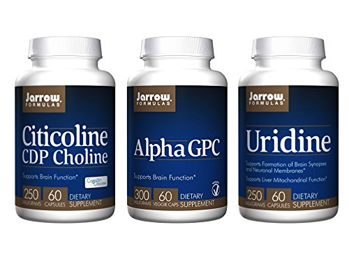 Jarrow Formulas Supplement Bundle (3 Items)  CDP Choline + Alpha GPC + Uridine